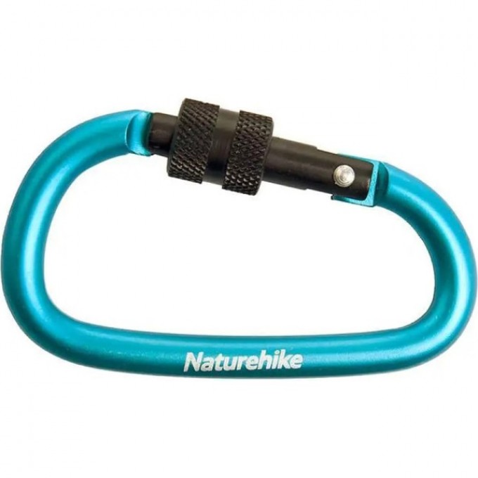 Карабин многофункциональный NATUREHIKE NH15A005-H D-Type с муфтой 6см голубой 6927595717431