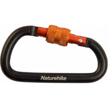 Карабин многофункциональный NATUREHIKE NH15A008-D D-Type с муфтой 8 см чёрный