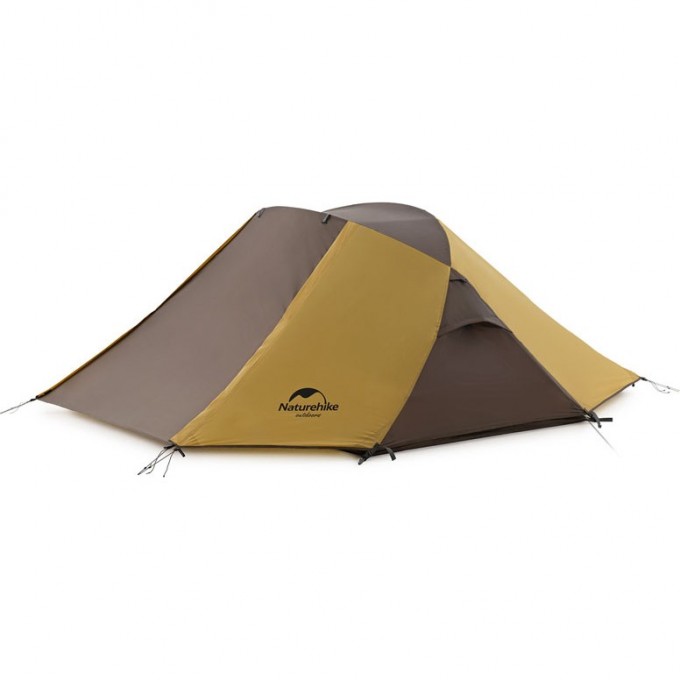 Палатка NATUREHIKE BUTTERFLY NH21YW132 210T двухместная, желто-коричневая, 6927595782910
