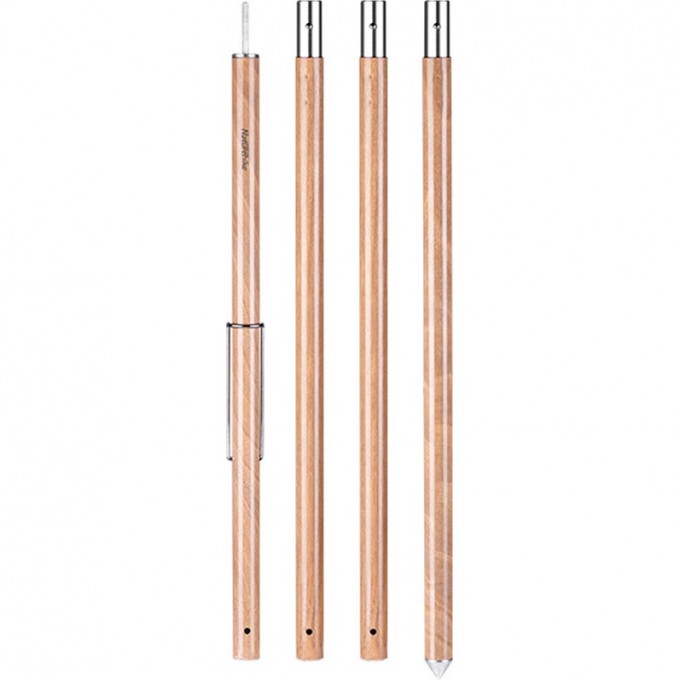 Стойка для тента NATUREHIKE NH20PJ040 алюминиевый сплав 2.4 м, 4 секции, цвет дерево 6927595782545