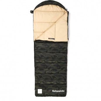 Ультралёгкий спальный мешок NATUREHIKE CNK2350WS023 M320 хлопковый с капюшоном весна осень камуфляжный, молния справа Ультралёгкий спальный мешок NATUREHIKE CNK2350WS023 M320 хлопковый с капюшоном весна осень камуфляжный, молния справа