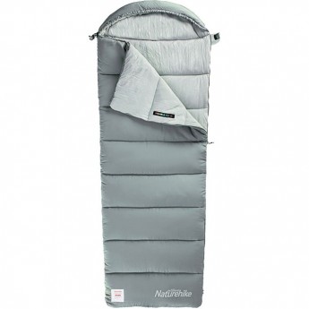 Ультралёгкий спальный мешок NATUREHIKE CNK2350WS023 M400 хлопковый с капюшоном весна осень серый, молния слева Ультралёгкий спальный мешок NATUREHIKE CNK2350WS023 M400 хлопковый с капюшоном весна осень серый, молния слева