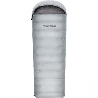 Ультралёгкий спальный мешок NATUREHIKE RM40 SERIES Size M утиный пух молния слева Grey